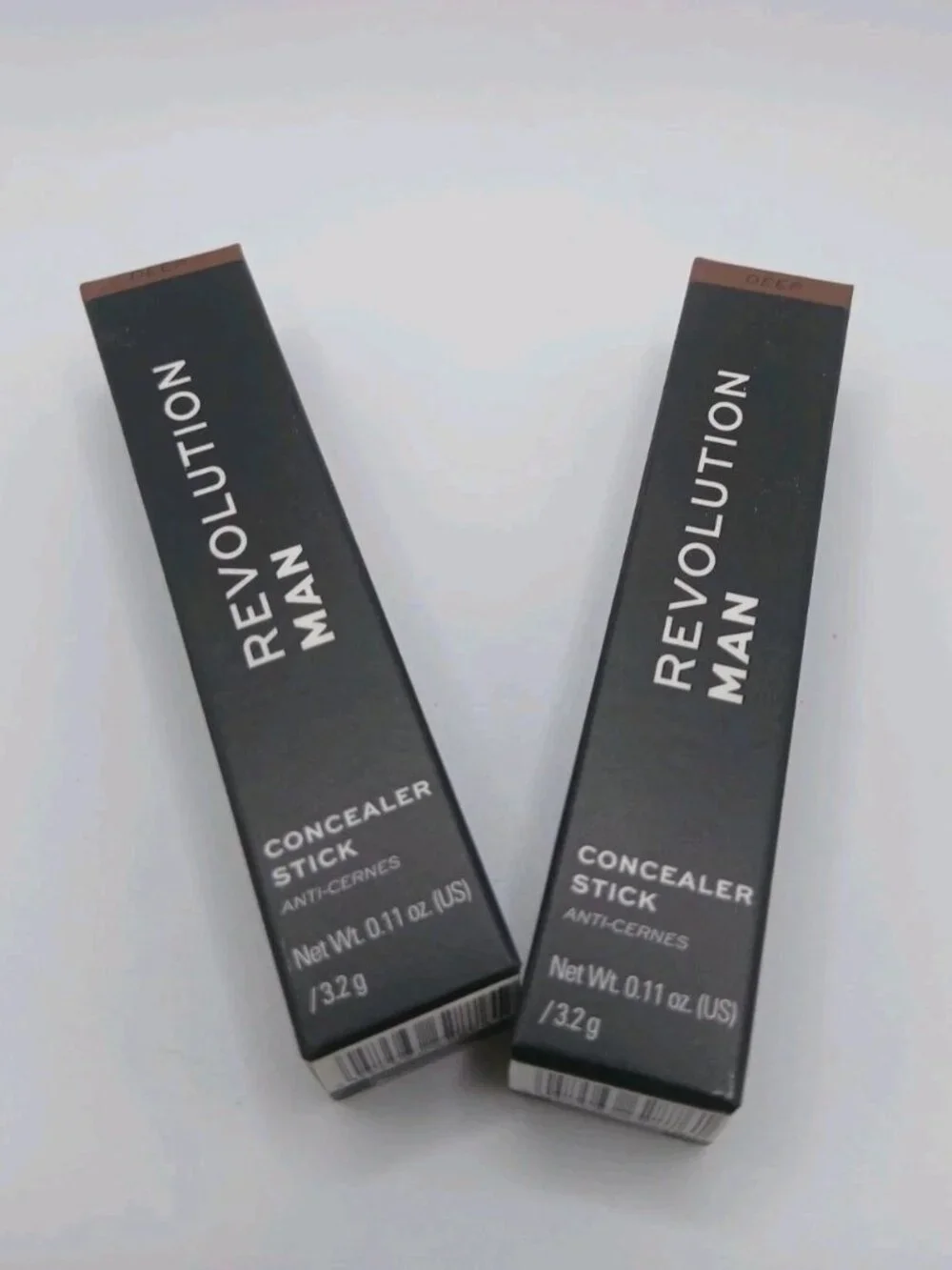 Lot of 2, Revolution Man Concealer Stick, shade Deep